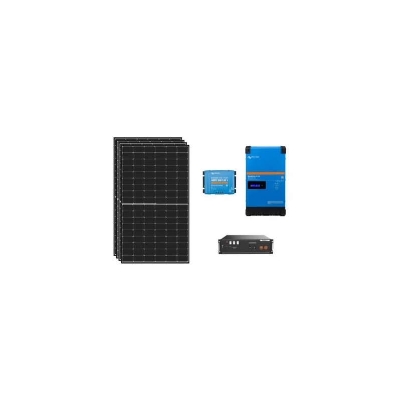 Kit solaire autonome – Batterie Lithium 2,73 kWc | 4,8 kWh | Onduleur 3000 VA