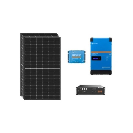 Kit solaire autonome – Batterie Lithium 2,73 kWc | 4,8 kWh | Onduleur 3000 VA
