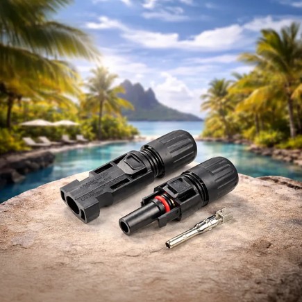 Connecteurs MC4 solaires | Raccordement photovoltaïque Polynésie