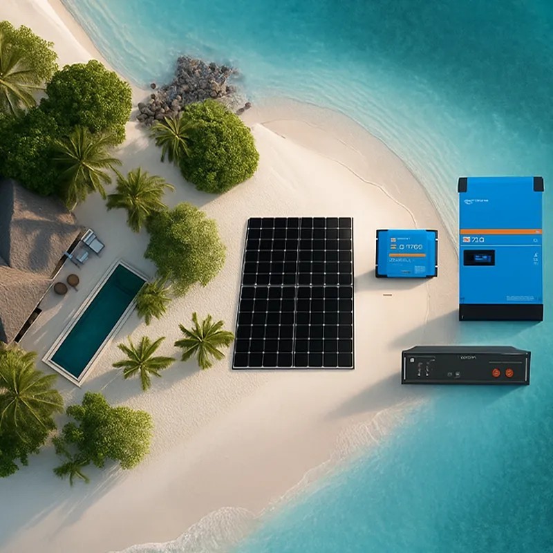 Kit solaire autonome – Batterie Lithium 2,73 kWc | 4,8 kWh | Onduleur 3000 VA Kit solaire autonome – Batterie Lithium 2,73 kWc | 4,8 kWh | Onduleur 3000 VA