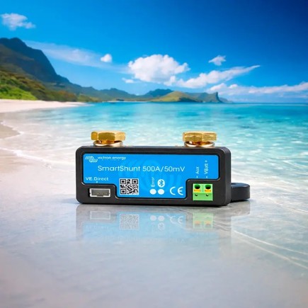 SmartShunt Victron 500A 50mV pour contrôle batterie haute précision sur bateau camping-car et site isolé