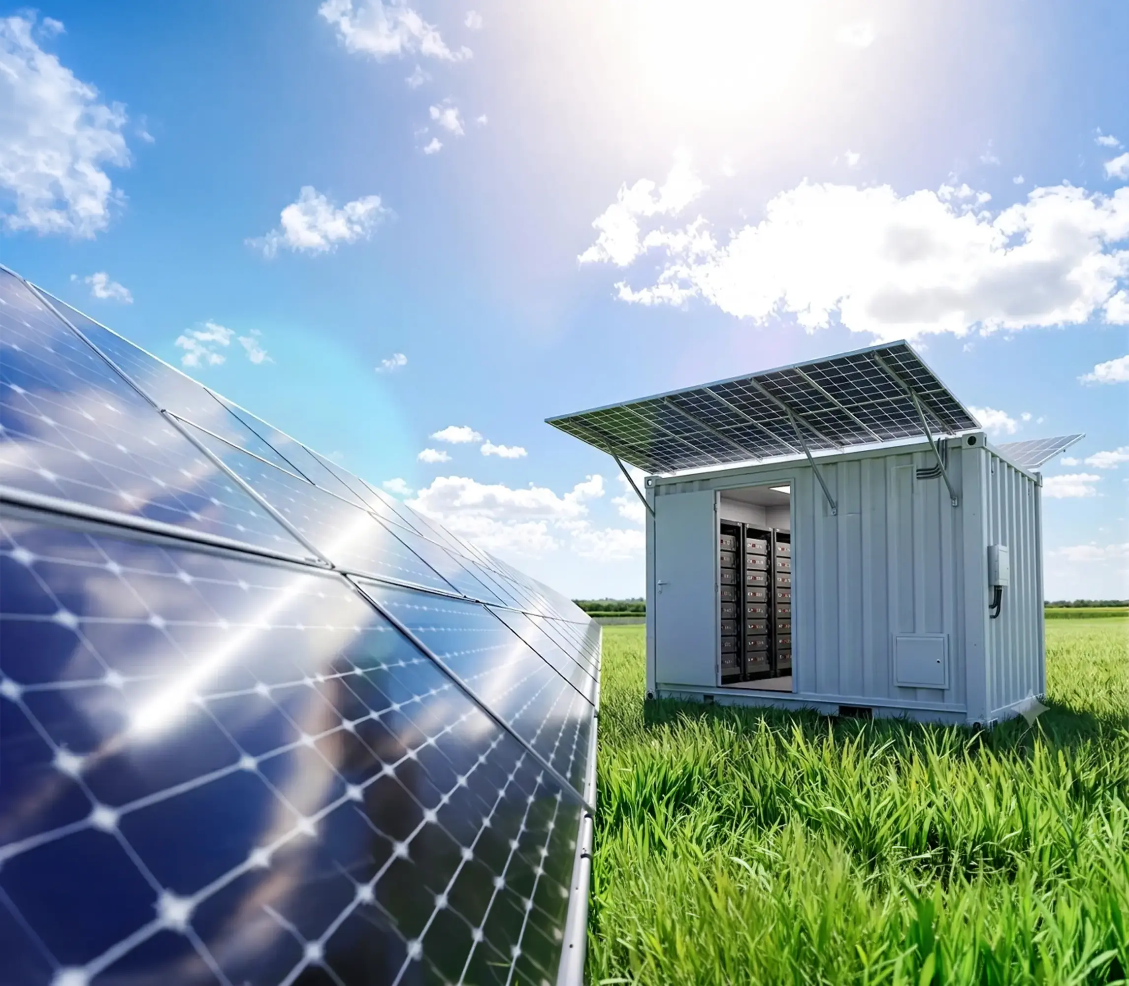 Solution photovoltaïque avec batteries pour container réfrigéré