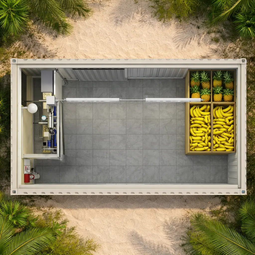 Solution photovoltaïque avec batteries pour container réfrigéré